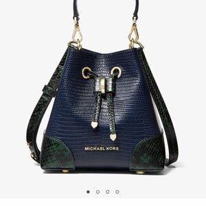 Michael kors Mercer Gallery Extra-Small Color-Block Embossed Leather Crossbody